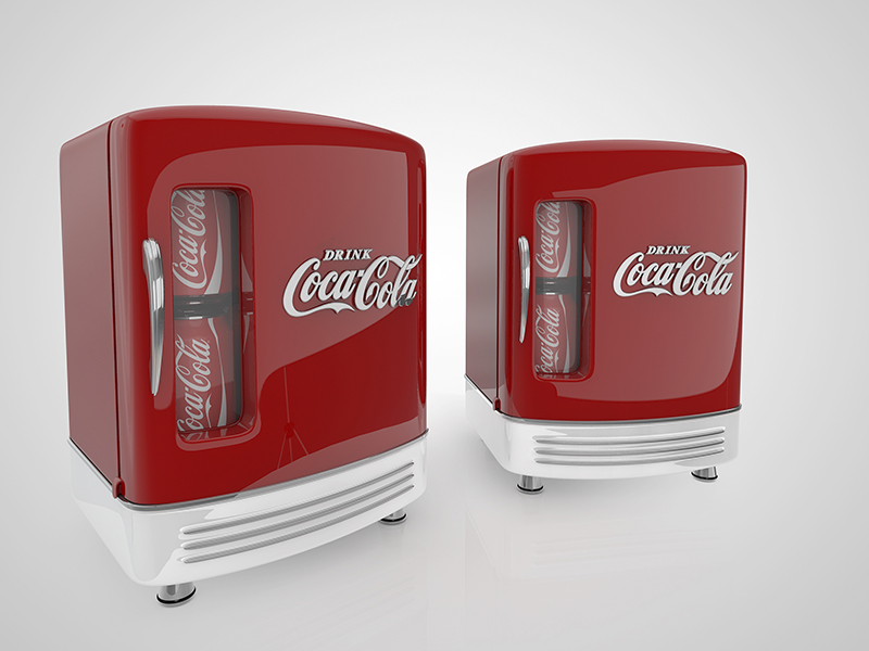 miniatura geladeira Coca-Cola